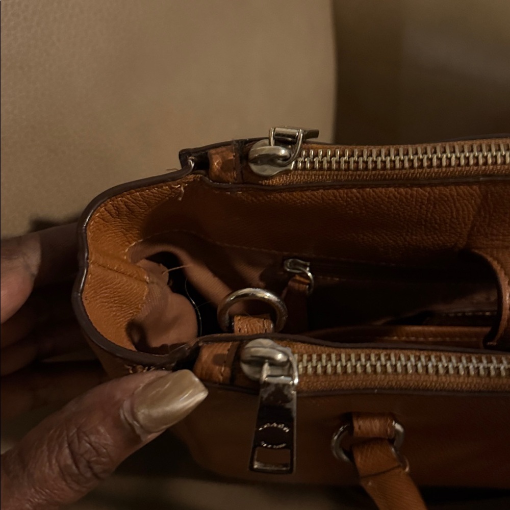 Coach Brown Leather Shoulder Bag - Picture 7 of 11